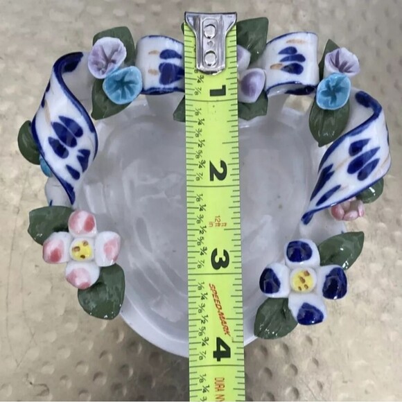 Potpourri Designs Decor Candy Dish Floral Heart Shaped Basket - Picture 10 of 10